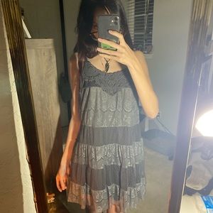 BEAUTIFUL dark & light grey lace dress